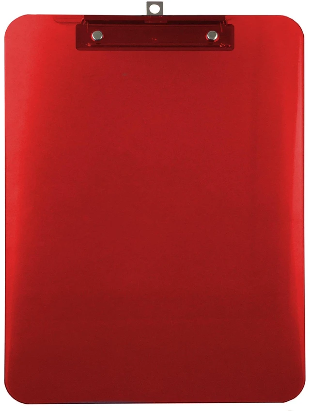 Alt view image 4 of 6 - Red Clear Clipboards Letter Size Low Profile (6-Pack)