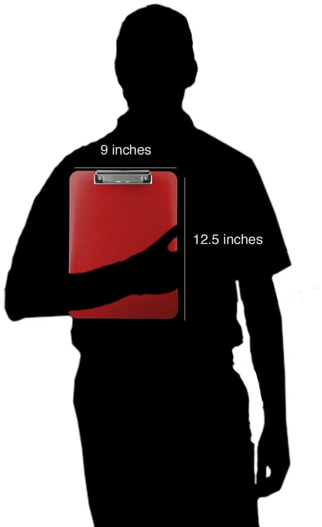 Alt view image 5 of 6 - Red Clear Clipboards Letter Size Low Profile (6-Pack)