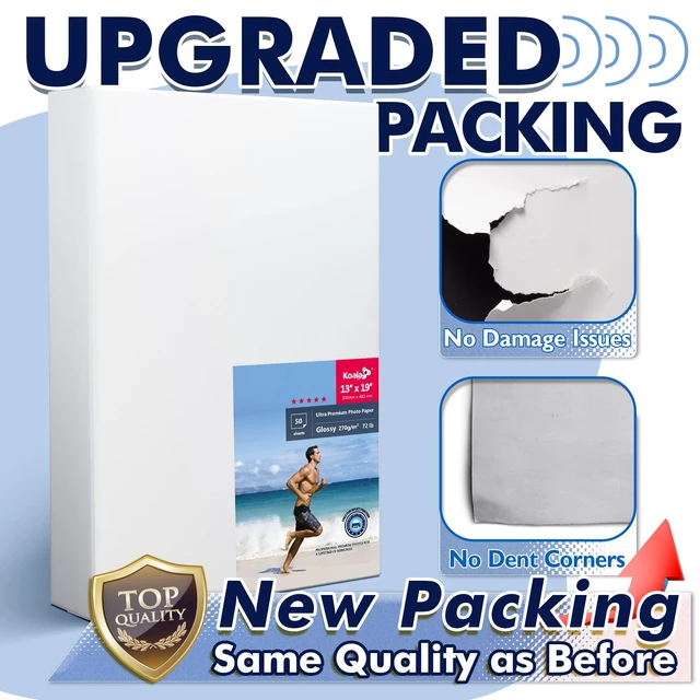 Alt view image 2 of 7 - Photo Paper Resin Coated 13x19 In Glossy Photo Printer Paper 72lb for Inkjet Printer Water Resistant 50 Sheets