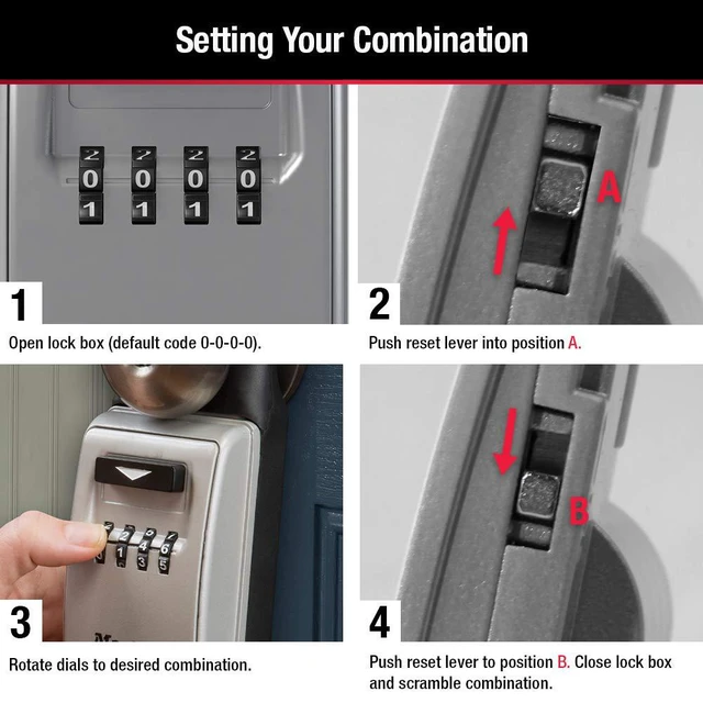 Alt view image 7 of 7 - 5420EC Set Your Own Combination Portable Lock Box with Adjustable Shackle, 6 Key Capacity
