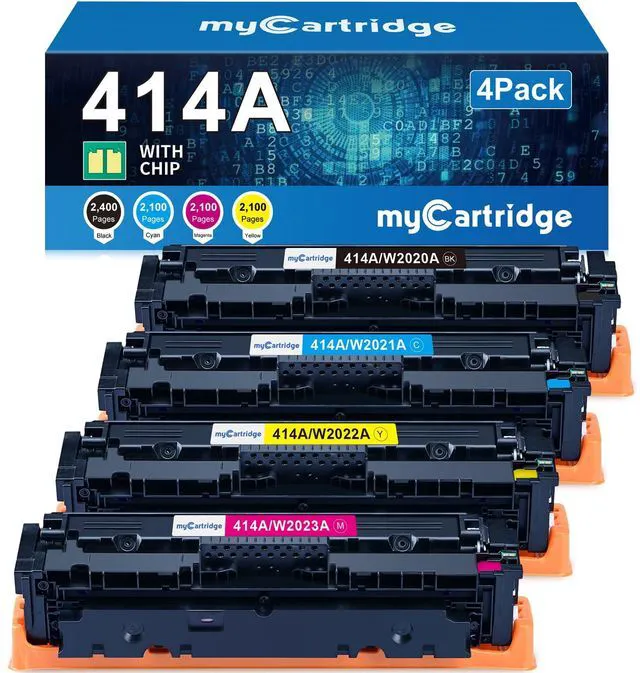 Main image of 414A Toner Cartridges 4 Pack for HP 414A 414X MFP M479fdw M454dw M479 M454 Compatible for HP Color LaserJet Pro MFP M479fdw M479fdn M479dw M454dw M454dn Printer Ink W2020A W2020X High Yield with Chip
