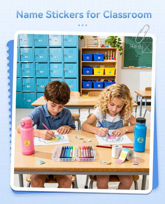 Alt view image 4 of 7 - 3 Rolls Name Tag Stickers for B1 B21 B3S B21Pro Label Maker, Personalized Name Labels for School/Office/Home Storage