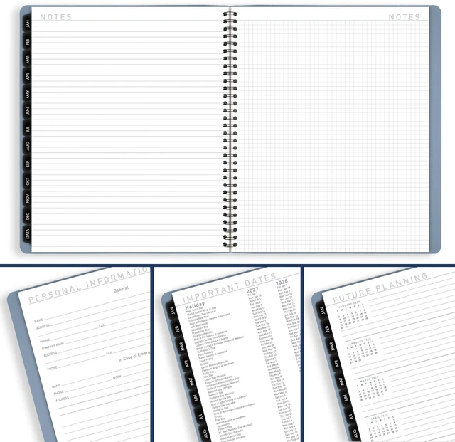 Alt view image 7 of 7 - 2027 Planner, Monthly, 9" x 11", Contemporary, Slate Blue (70250X2027)