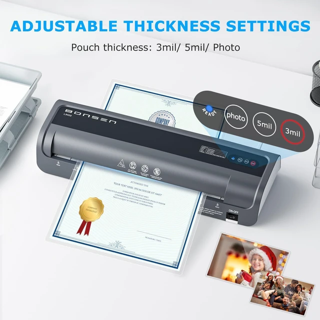 Alt view image 5 of 7 - Laminator Machine, 13 Inch Wide Thermal Laminator with Never Jam Technology, A3 Laminating Machine with 100 Laminating Sheets for School, Office and Home, Black (L3402)