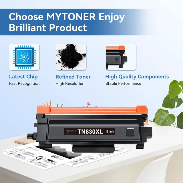 Alt view image 6 of 7 - TN830XL TN830 XL/V/R Toner Compatible for Brother Printer L2640DW L2460DW TN-830XL Black High Yield for DCP-L2640DW HL-L2460DW L2480DW MFC-L2820DW XL HL-L2405W L2400D 2465DW 4-Pack Office printing