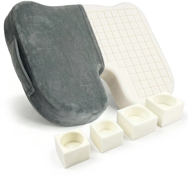 Main image of Premium Customizeable Seat Cushion, Gray Moveable Holes, Customizable High Quality Foam, Relief for Lower Back, Sciatic, & Tailbone Pain
