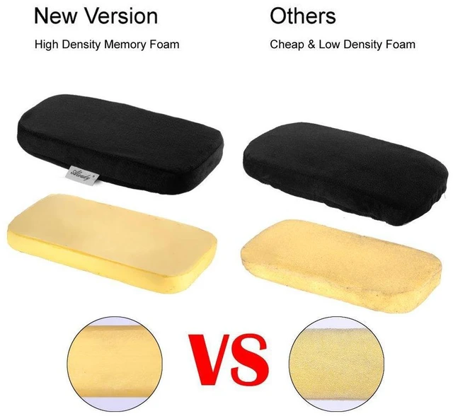 Alt view image 3 of 7 - Ergonomic Memory Foam Office Chair Armrest Pads, Comfy Gaming Chair Arm Rest Covers for Elbows and Forearms Pressure Relief(Set of 2), Stretch Fit, Black