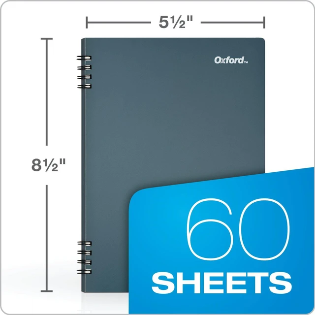 Alt view image 6 of 7 - Stone Paper Notebook, School Notebook, Smooth Note-Taking Pad, Journal for Writing, 5-1/2" x 8-1/2", Blue Cover, 60 Sheets, (161641) | (Pack of 12)