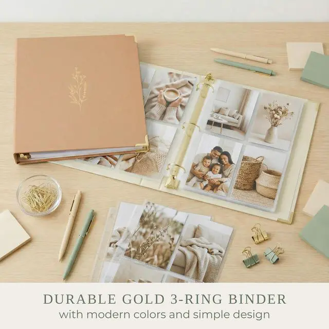 Alt view image 4 of 7 - Aesthetic 3 Ring Binder Set of 2 - 1 Inch Binder Fits Letter Sized Paper Cute Holder for Women or Men with Pocket - Easily Organizes Your Paperwork for School, Office or Work