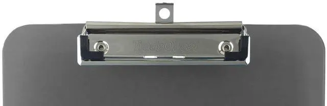 Alt view image 5 of 6 - Gray Plastic Clipboards Letter Size Low Profile (6-Pack) Holds 80 to 100 sheets with rubberized grip corners, plus a retractable hanging loop that folds flat when not needed
