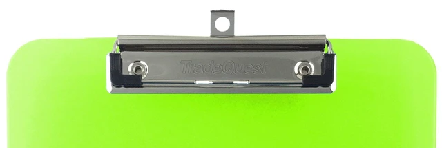 Alt view image 5 of 6 - Light Green Plastic Clipboards Letter Size Low Profile (6-Pack) Holds 80 to 100 sheets with rubberized grip corners, plus a retractable hanging loop that folds flat when not needed