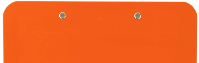 Alt view image 6 of 6 - Orange Plastic Clipboards Letter Size Low Profile (6-Pack) Holds 80 to 100 sheets with rubberized grip corners, plus a retractable hanging loop that folds flat when not needed