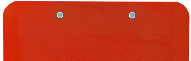 Alt view image 6 of 6 - Red Plastic Clipboards Letter Size Low Profile (6-Pack) Holds 80 to 100 sheets with rubberized grip corners, plus a retractable hanging loop that folds flat when not needed