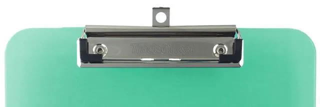 Alt view image 5 of 6 - Sea Green Plastic Clipboards Letter Size Low Profile (6-Pack) Holds 80 to 100 sheets with rubberized grip corners, plus a retractable hanging loop that folds flat when not needed