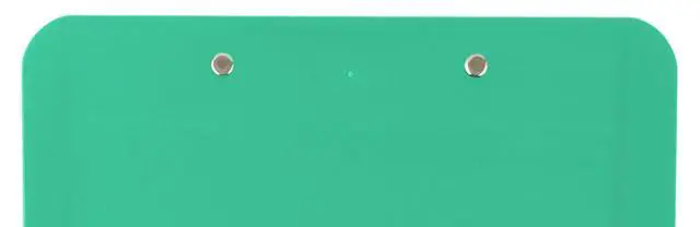 Alt view image 6 of 6 - Sea Green Plastic Clipboards Letter Size Low Profile (6-Pack) Holds 80 to 100 sheets with rubberized grip corners, plus a retractable hanging loop that folds flat when not needed