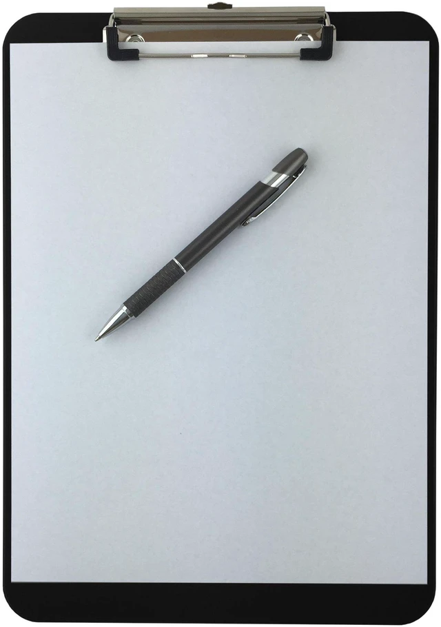 Alt view image 3 of 6 - Black Plastic Clipboards Letter Size Low Profile (6-Pack) Holds 80 to 100 sheets with rubberized grip corners, plus a retractable hanging loop that folds flat when not needed