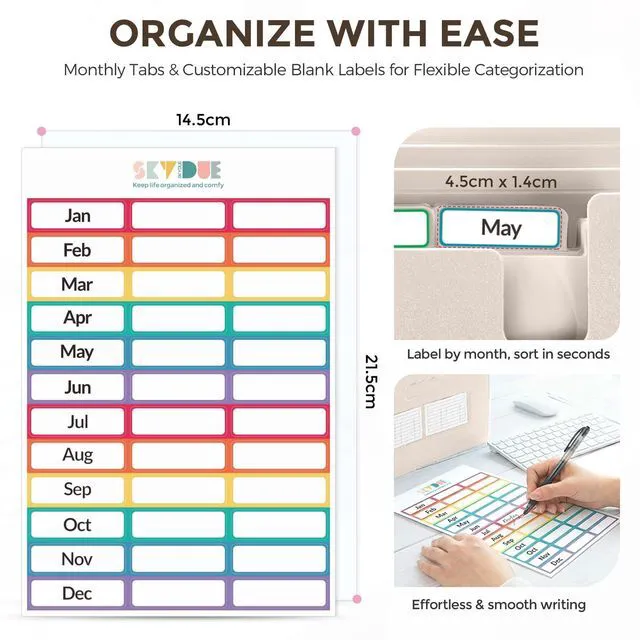 Alt view image 2 of 7 - Accordion File Organizer, Expanding File Folder with 13 Pockets, Portable Document Paper Bill Receipt Organizer, Home School Office Supplies, Letter A4 Size Brown