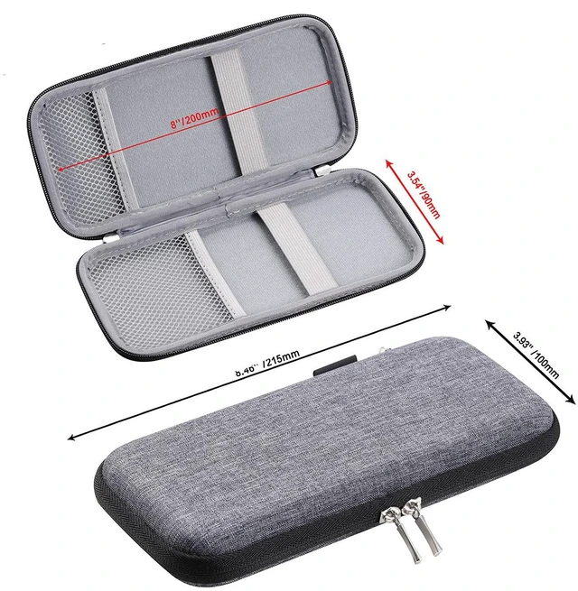 Alt view image 4 of 7 - Upgraded Hard Pencil Case Box for Adults,Durable Pen Carrying Case with Zipper-Gray