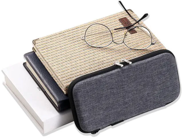 Alt view image 6 of 7 - Upgraded Hard Pencil Case Box for Adults,Durable Pen Carrying Case with Zipper-Gray
