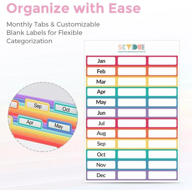 Alt view image 3 of 7 - Accordion File Organizer, Expanding File Folder with 13 Pockets, Portable Document Paper Bill Receipt Organizer, Home School Office Supplies, Letter A4 Size White
