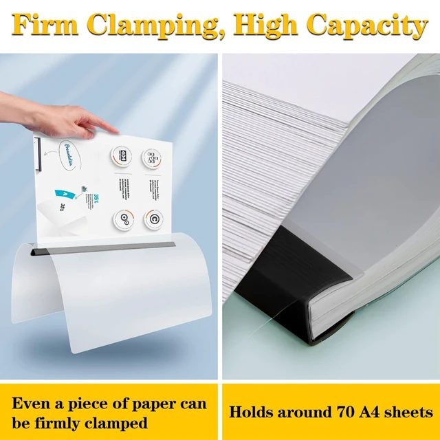 Alt view image 4 of 7 - Report Covers with Sliding Bar, Clear Report Covers for Letter-Size Paper A4 Resume Covers Presentation Folders File Document Binder for School Business, 70 Sheet Capacity