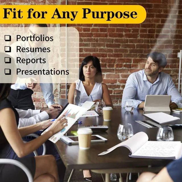 Alt view image 7 of 7 - Report Covers with Sliding Bar, Clear Report Covers for Letter-Size Paper A4 Resume Covers Presentation Folders File Document Binder for School Business, 70 Sheet Capacity
