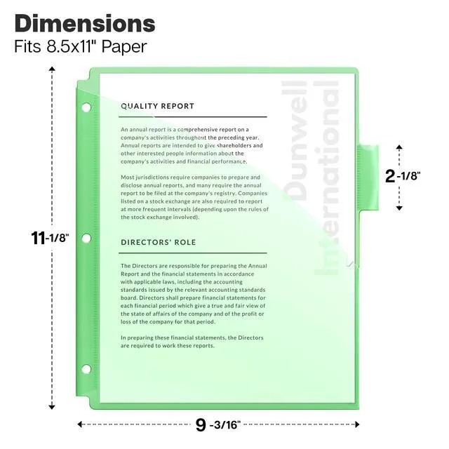Alt view image 5 of 7 - 5-Tab Pocket Dividers for 3-Ring Binders, 3 Sets, 15 Count 5 Insertable Tabs, 1 Storage Pocket per Divider, 3 Sets, Fits Standard 3-Ring Binders, Assorted Colors