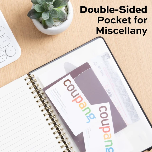 Alt view image 6 of 7 - 3-Pack Lined Spiral Journal Notebook Black, 160 Pages, A5 (5.5"x8") Hardcover Writing Notebook, College Ruled Spiral Bound Journal for Women & Men - Perfect for Work, School, Office & Note Taking