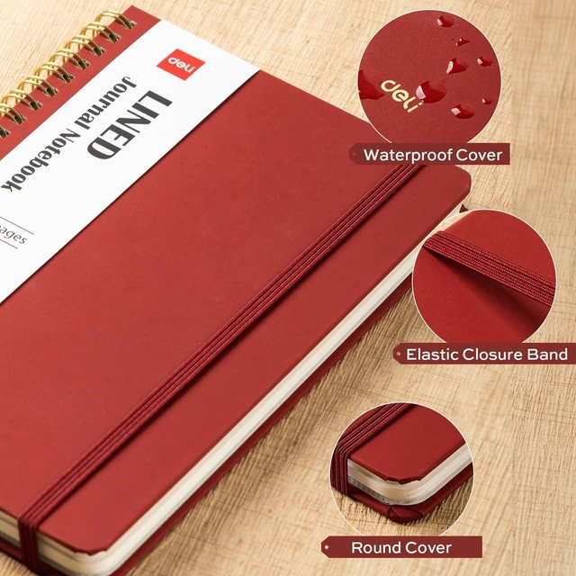 Alt view image 5 of 7 - 3 Pack Lined Spiral Journal Notebook, 160 Pages, A5 (5.5"x8") Hardcover Writing Notebook, College Ruled Spiral Bound Journal for Women & Men - Perfect for Work, School, Office & Note Taking
