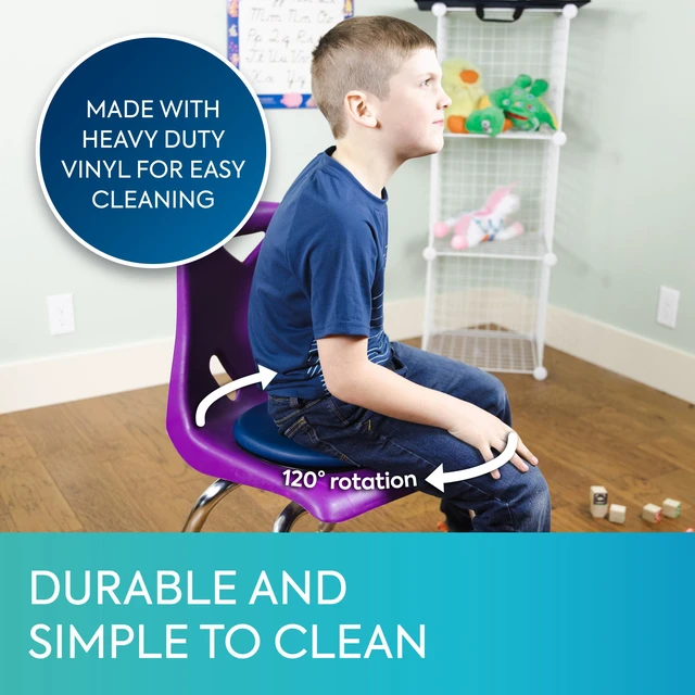 Alt view image 4 of 5 - BouncyBand Sit & Twist Active Seat Cushion 12 D Sensory Cushion for Kids Up to 300lbs Sensory Tool Promotes Active Learning and Improves Focus and Productivity (Pack of 3)