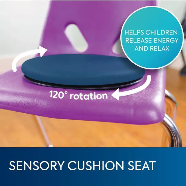 Alt view image 5 of 5 - BouncyBand Sit & Twist Active Seat Cushion 12 D Sensory Cushion for Kids Up to 300lbs Sensory Tool Promotes Active Learning and Improves Focus and Productivity (Pack of 3)