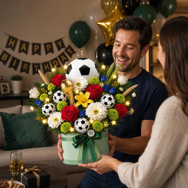 Alt view image 6 of 7 - Soccer Birthday Card for Men with Music & Lights, 3D Pop Up Football Gift for Soccer Fans, Dad, Husband, Boyfriend and Boys