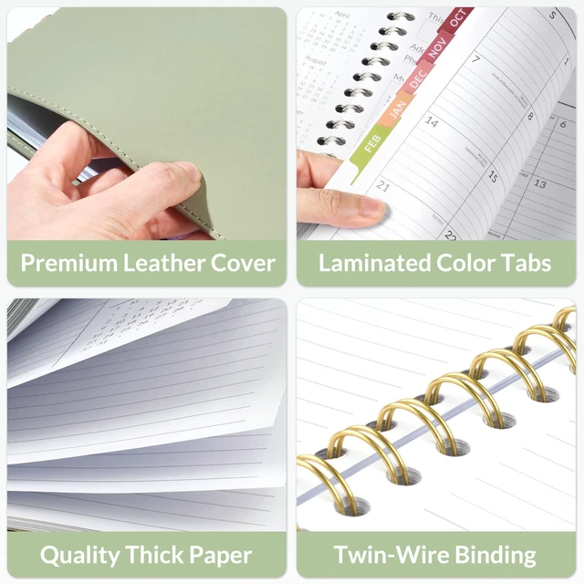 Alt view image 5 of 7 - Planner 2026-2027, Academic Planner Weekly & Monthly,Soft Cover Vegan Leather Calendar Planner, July 2026 - June 2027, 8.5" x 11", Daily Agenda with Tabs, Student Teacher Planning Organizer