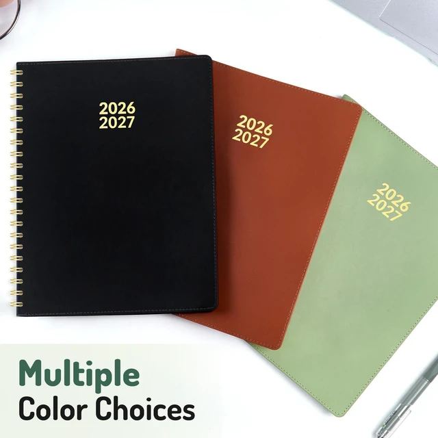 Alt view image 6 of 7 - Planner 2026-2027, Academic Planner Weekly & Monthly,Soft Cover Vegan Leather Calendar Planner, July 2026 - June 2027, 8.5" x 11", Daily Agenda with Tabs, Student Teacher Planning Organizer