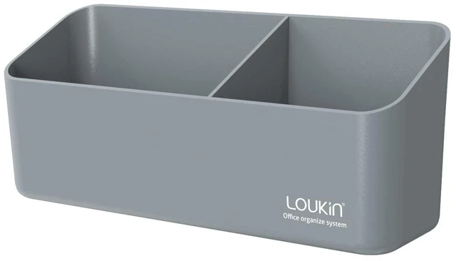 Main image of Magnetic & Adhesive Marker Holder, Whiteboard Accessory Tray, Grey 8.6" × 2.7", Holds 4 Erasers and 12 Markers, Supports up to 3.3 lb, 2 Mounting Options, Fits Glass and Refrigerators