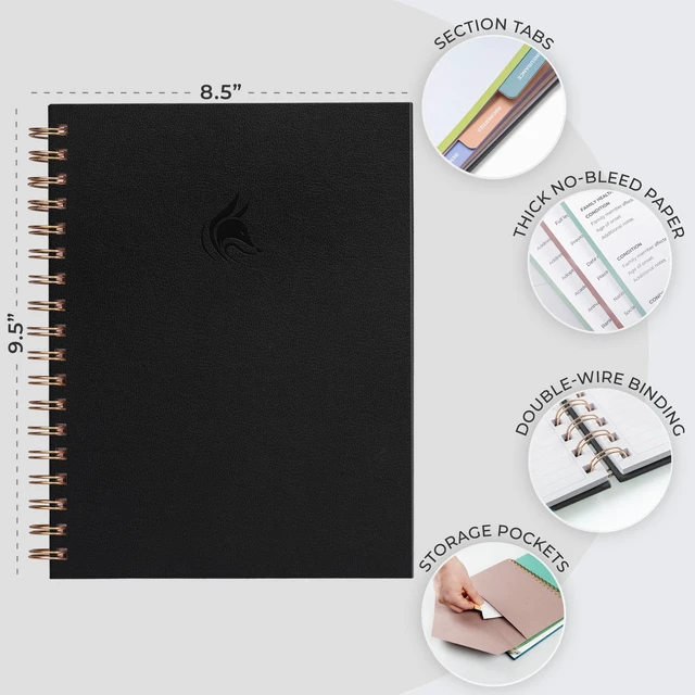 Alt view image 2 of 6 - When I Die Organizer Binder Planner, Folders, 8.5x9.5 Black Final chapter folder with pockets in case I die, Important documents, Estate planning, Final wishes, Labels, Checklists