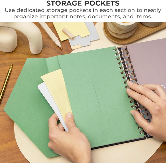 Alt view image 5 of 6 - When I Die Organizer Binder Planner, Folders, 8.5x9.5 Black Final chapter folder with pockets in case I die, Important documents, Estate planning, Final wishes, Labels, Checklists