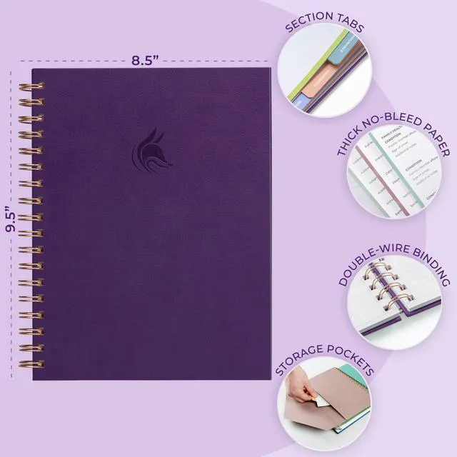 Alt view image 2 of 6 - When I Die Organizer Binder Planner, Folders, 8.5x9.5 Purple Final chapter folder with pockets in case I die, Important documents, Estate planning, Final wishes, Labels, Checklists