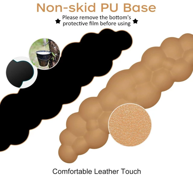 Alt view image 5 of 7 - Upgrade Leather Cloud Wrist Rest for Keyboard and Mouse & Cup Pad Wish Gift-Cute Cloud Shape, Comfortable and dont Irritate to Skin, Non-Slip PU Base,Soft Memory Foam filled for Pain Relief
