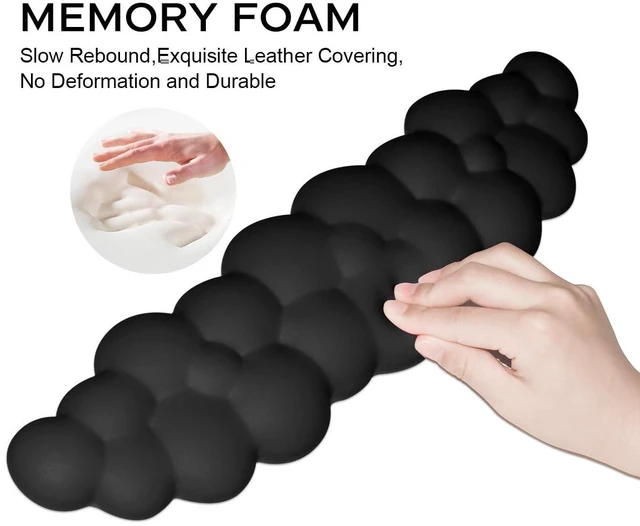 Alt view image 4 of 7 - Upgrade Leather Cloud Wrist Rest for Keyboard and Mouse & Cup Pad Wish Gift-Cute Cloud Shape, Comfortable and dont Irritate to Skin, Non-Slip PU Base,Soft Memory Foam filled for Pain Relief
