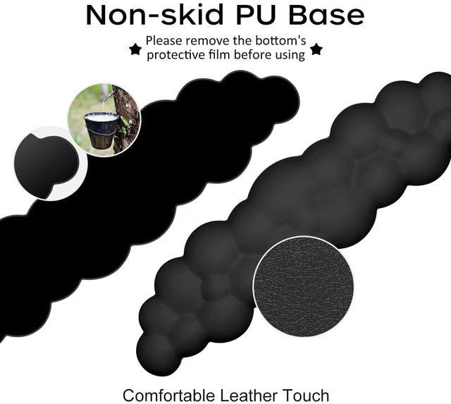Alt view image 5 of 7 - Upgrade Leather Cloud Wrist Rest for Keyboard and Mouse & Cup Pad Wish Gift-Cute Cloud Shape, Comfortable and dont Irritate to Skin, Non-Slip PU Base,Soft Memory Foam filled for Pain Relief
