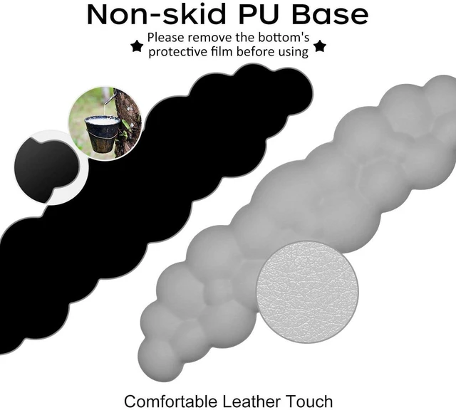 Alt view image 4 of 7 - Upgrade Leather Cloud Wrist Rest for Keyboard and Mouse & Cup Pad Wish Gift-Cute Cloud Shape, Comfortable and dont Irritate to Skin, Non-Slip PU Base,Soft Memory Foam filled for Pain Relief