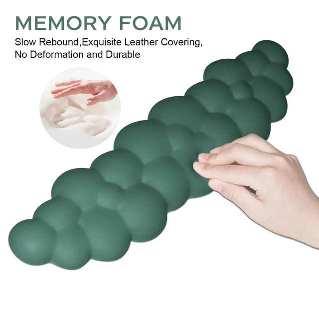 Alt view image 5 of 7 - Upgrade Leather Cloud Wrist Rest for Keyboard and Mouse & Cup Pad Wish Gift-Cute Cloud Shape, Comfortable and dont Irritate to Skin, Non-Slip PU Base,Soft Memory Foam filled for Pain Relief