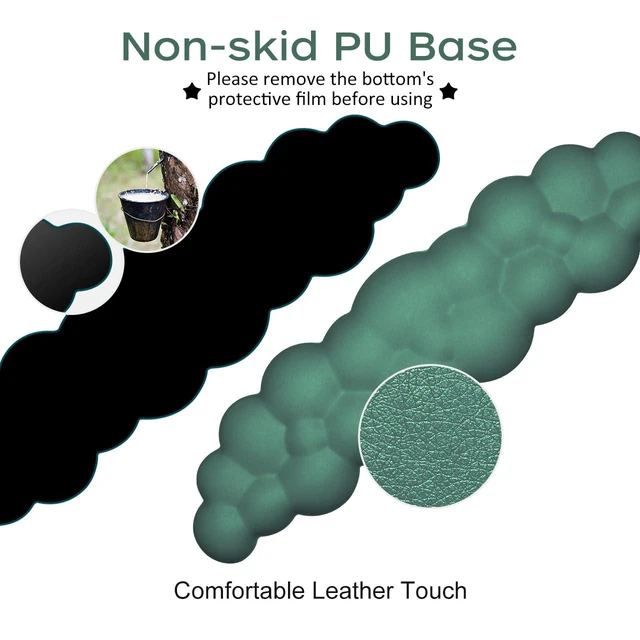 Alt view image 6 of 7 - Upgrade Leather Cloud Wrist Rest for Keyboard and Mouse & Cup Pad Wish Gift-Cute Cloud Shape, Comfortable and dont Irritate to Skin, Non-Slip PU Base,Soft Memory Foam filled for Pain Relief