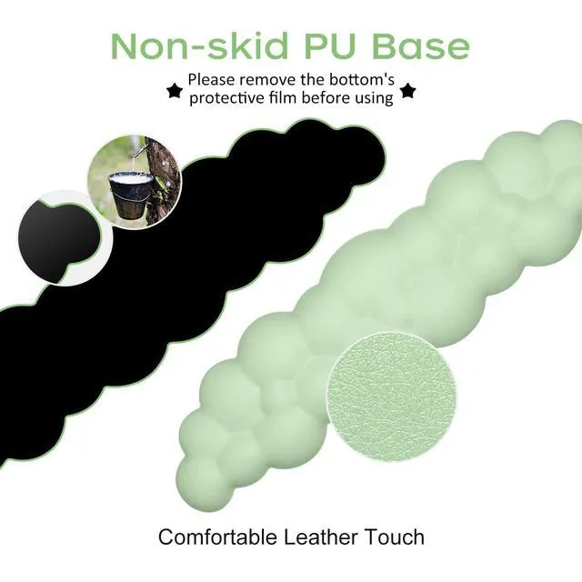 Alt view image 4 of 7 - Upgrade Leather Cloud Wrist Rest for Keyboard and Mouse & Cup Pad Wish Gift-Cute Cloud Shape, Comfortable and dont Irritate to Skin, Non-Slip PU Base,Soft Memory Foam filled for Pain Relief