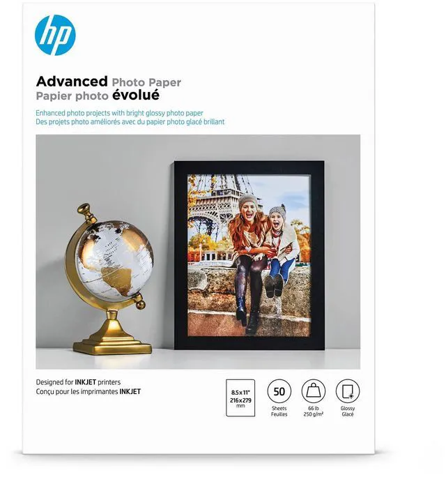 Main image of Advanced Photo Paper, Glossy, 8.5x11 in, 50 sheets (Q7853A)