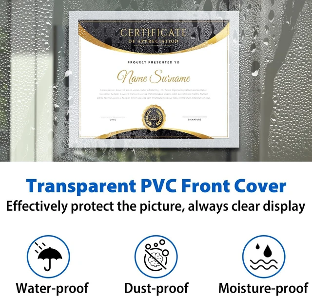 Alt view image 6 of 7 - 20 Pack Magnetic Sign Holder 8.5 x 11, Self-Adhesive Magnetic Picture Frame & Document Holder for Wall, Door, Fridge, Glass - Double-Sided Magnetic Frame for Poster & Paper Display (Silver)