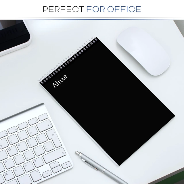 Alt view image 4 of 6 - Steno Pads Spiral 6x9-12 Pack - Gregg Ruled, Perfect for Work, School, and Home Use, Easy Tear-Off Pages, White Paper - No Ink Bleeds - 80 Sheets
