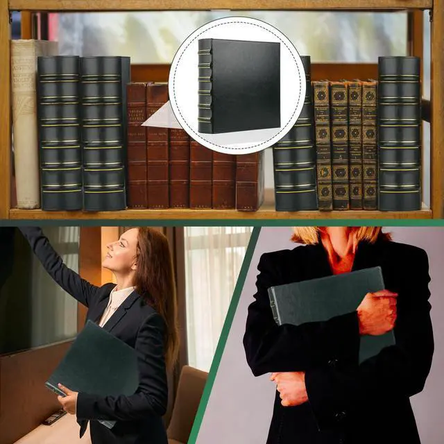 Alt view image 7 of 7 - Vintage Hardback 3 Ring Binder 2 Inch, Professional Leather Binders 2 Inch D Ring, Holds 400 Sheets Capacity 2 Pack - Dark Green