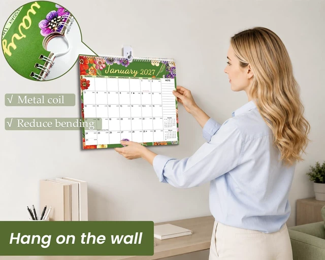 Alt view image 4 of 6 - Wall Calendar 2026-2027, Jul 2026-Dec 2027, 14.4'' x 11.4''- 3 Pack Festival-Themes, 18 Months, Eco-Friendly Paper, No-Bleeed, 214Pcs Stickers, Perfect for Home & Office, Teachers & Kid